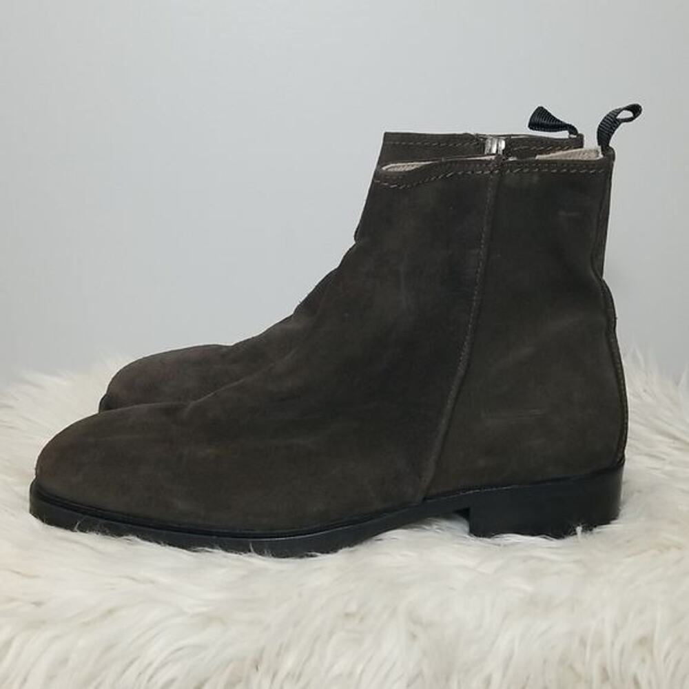AllSaints Seth Suede Chelsea Boots Bitter Chocolate Men's Size 12 EU 45 NWT
